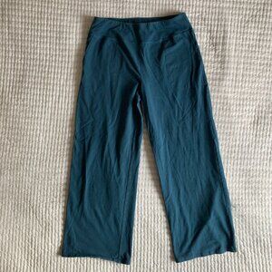 Pact Organic Cotton Pull On Wide Leg Pants, size XL, teal